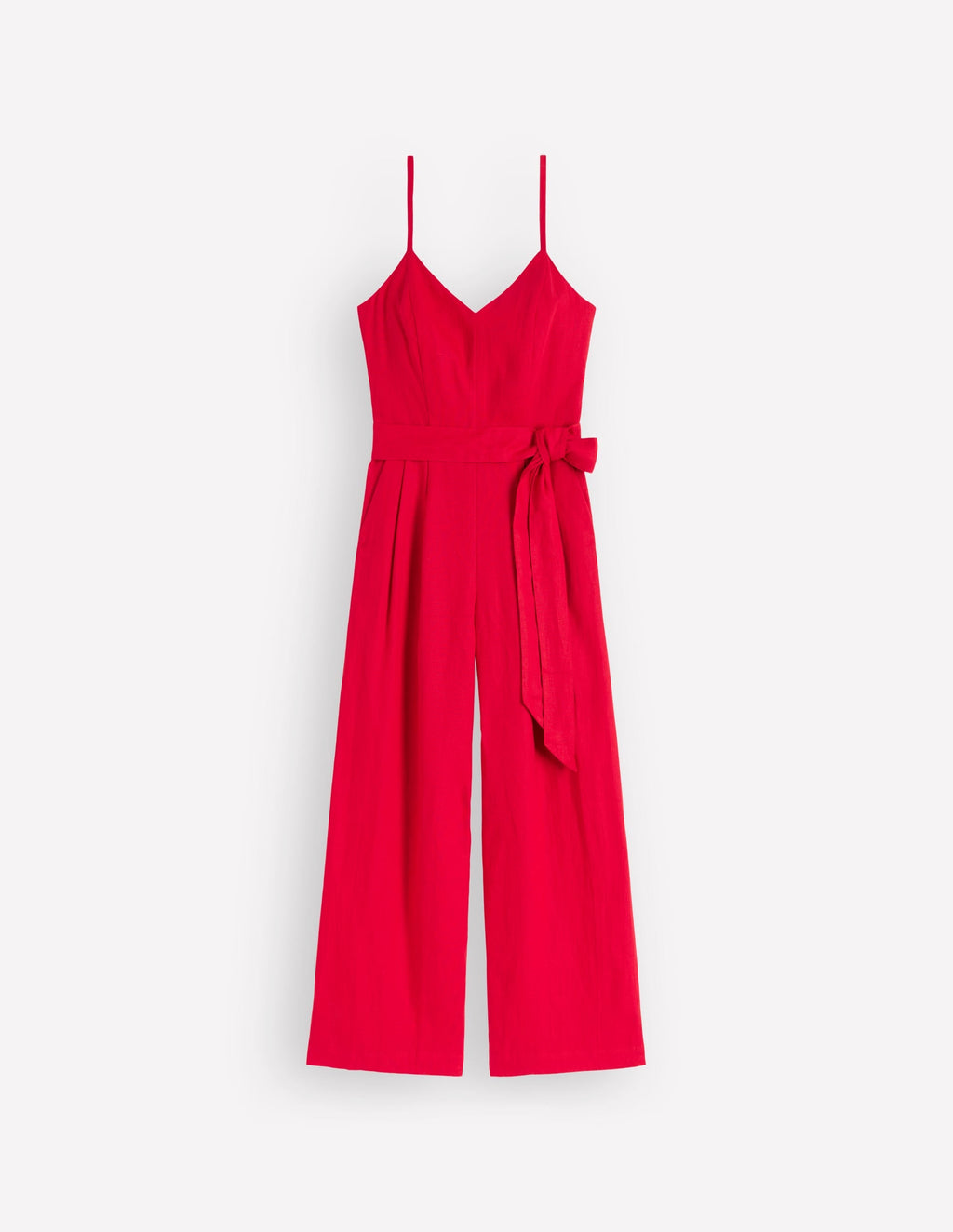 Strappy Linen Jumpsuit-Salsa